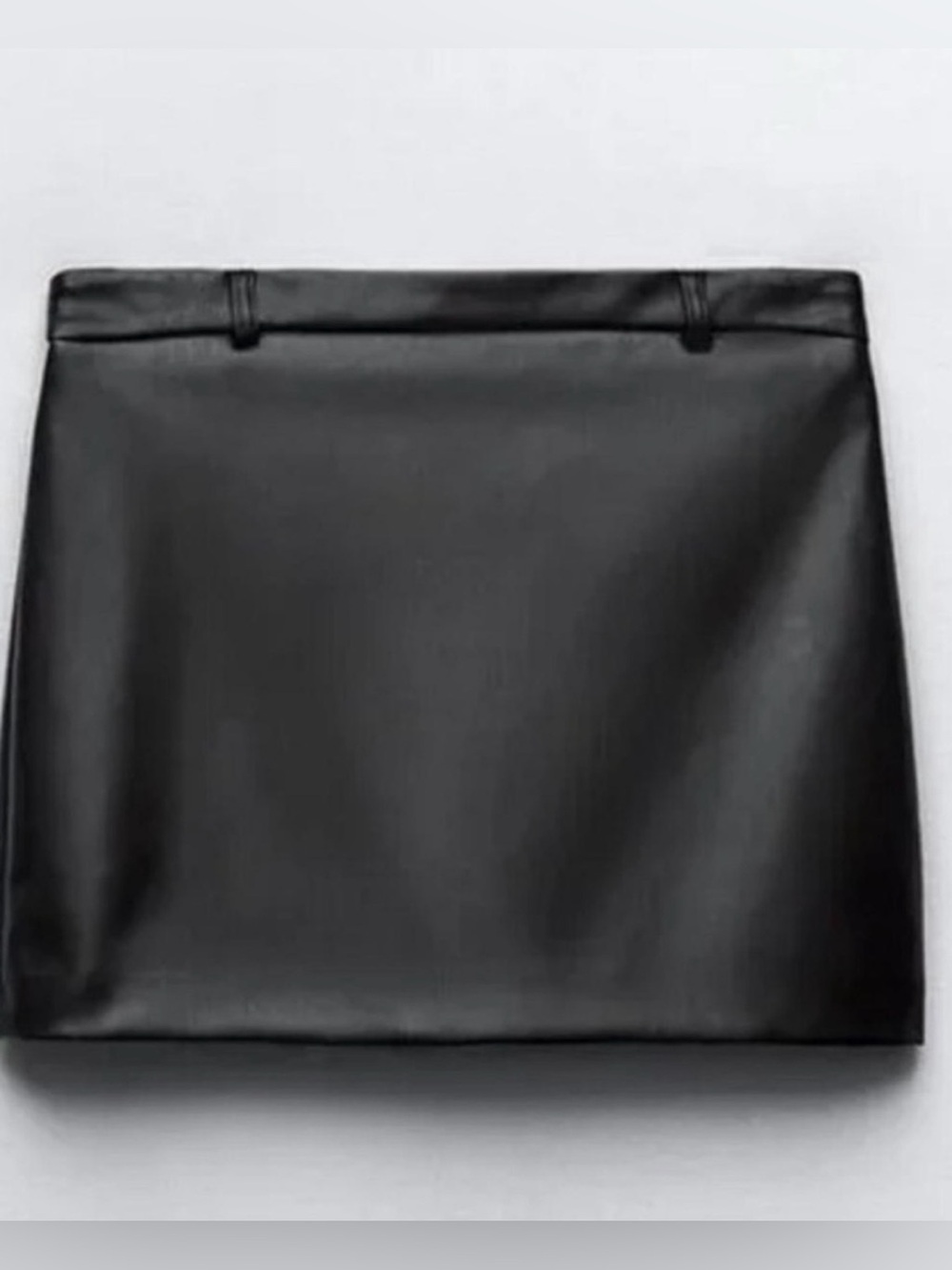 Zara Black Faux Leather Mini Skirt